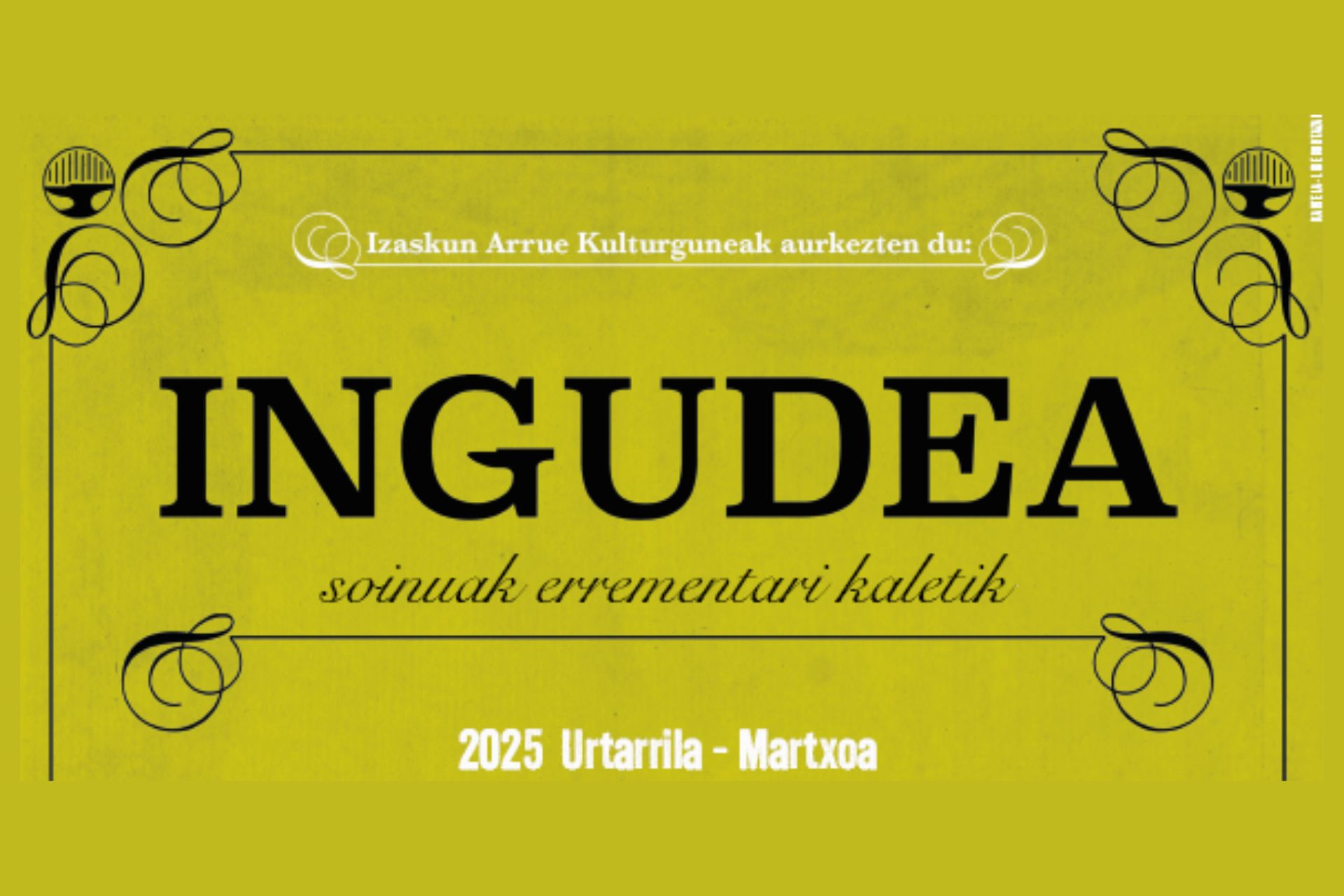 Ingudea, soinuak errementari kaletik: musika ziklo berria Izaskun Arrue Kulturgunean