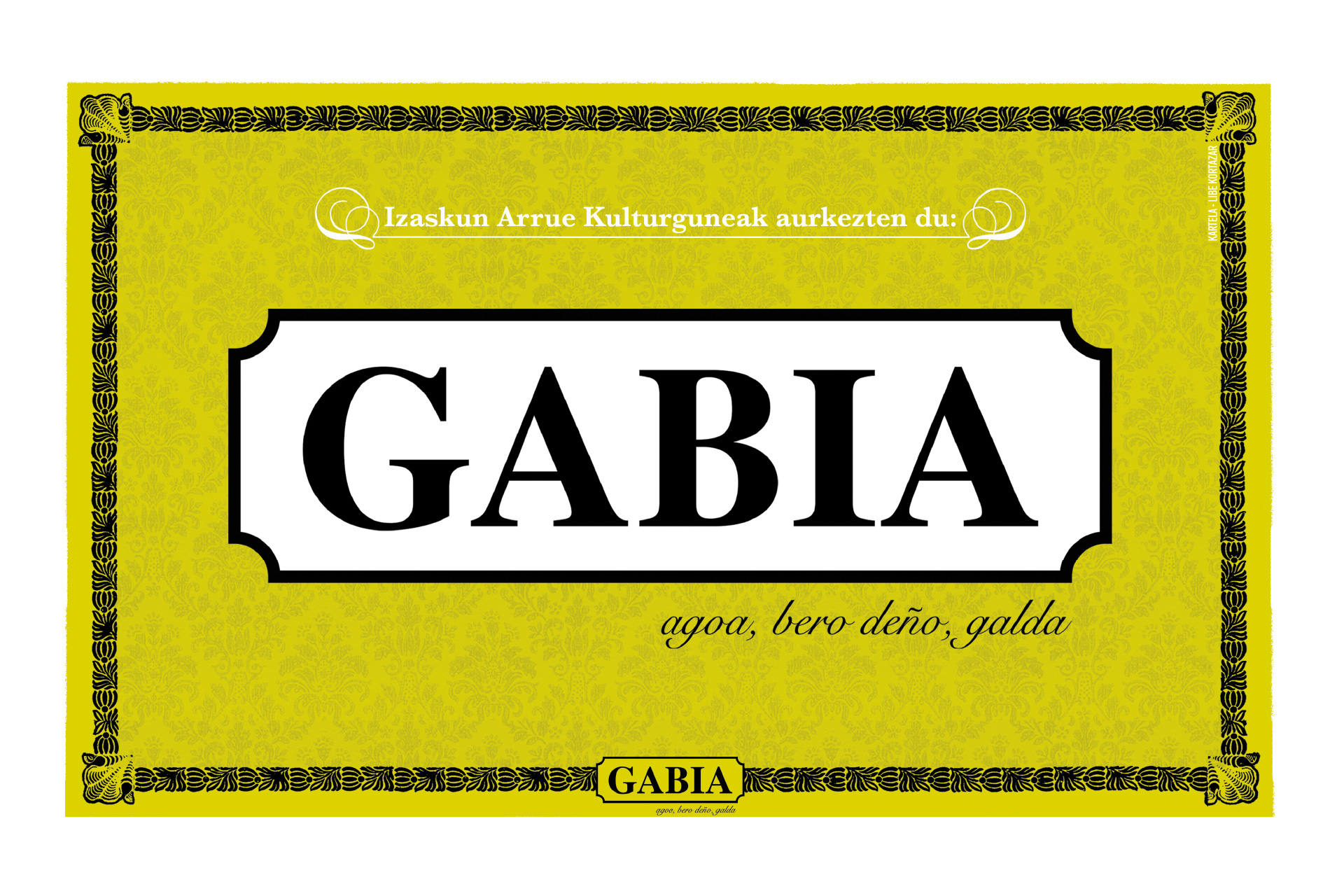 IAK – IZASKUN ARRUE KULTURGUNEAK GABIA ANTZERKI ZIKLO BERRIA AURKEZTU DU